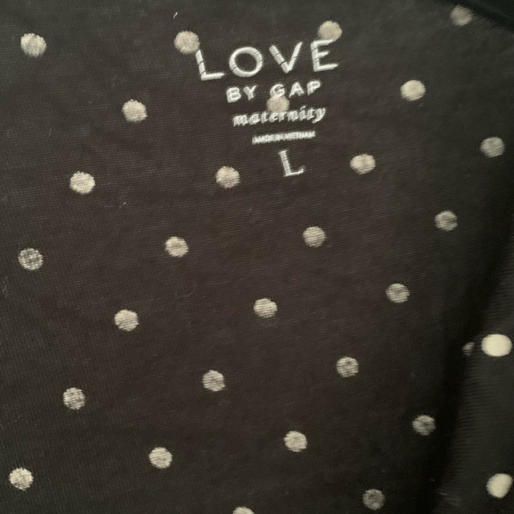 GAP Maternity Black Polka Dot Pajama Top